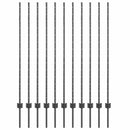 vidaXL Kültéri beépített kerítésoszlop 11 db Szürke 180 cm