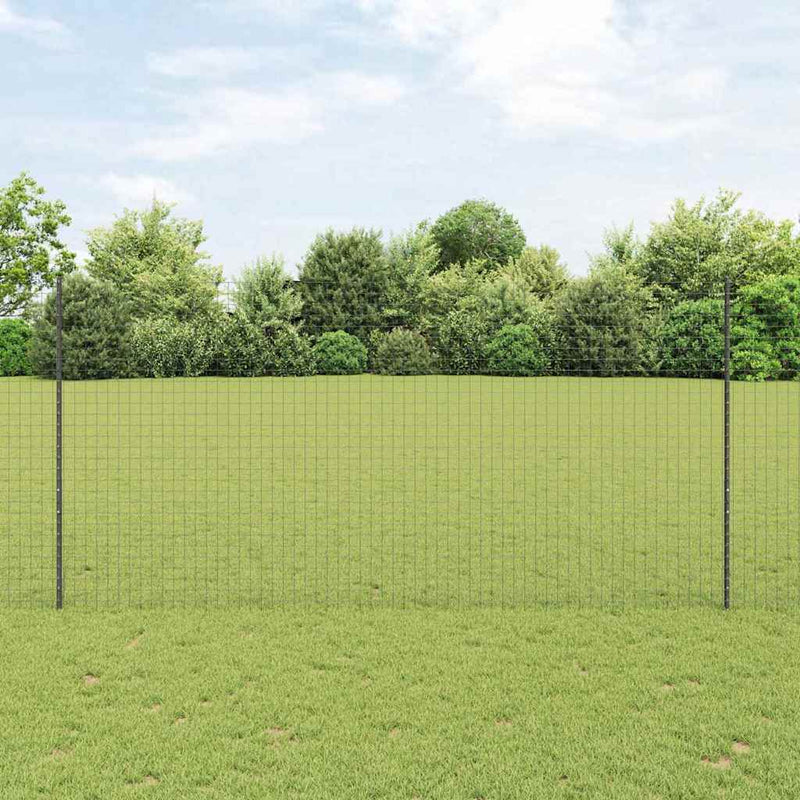 vidaXL Kerítoszlopok 22 pcs Szürke 160 cm Acél