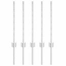 vidaXL Kerítésoszlop 5 pcs Ezüst 60 cm Acél