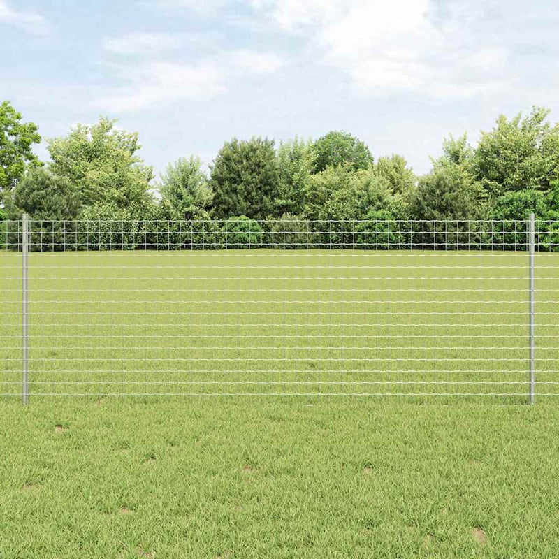 vidaXL Kerítoszlopok 5 pcs Ezüst 80 cm Horganyzott acél