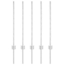 vidaXL Kerítésoszlop 5 pcs Ezüst 80 cm Acél