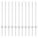 vidaXL Kerítésoszlop 11 pcs Ezüst 80 cm Acél