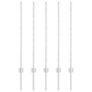 vidaXL Kerítésoszlop 5 pcs Ezüst 100 cm Acél