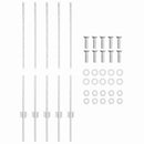 vidaXL Kerítésoszlop 5 pcs Ezüst 100 cm Acél