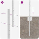 vidaXL Kerítésoszlop 5 pcs Ezüst 100 cm Acél