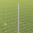 vidaXL Kerítésoszlop 11 pcs Ezüst 100 cm Acél