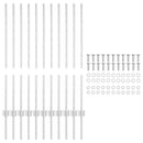 vidaXL Kerítésoszlop 11 pcs Ezüst 100 cm Acél