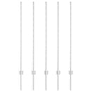 vidaXL Kerítésoszlop 5 pcs Ezüst 120 cm Acél