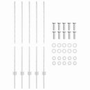 vidaXL Kerítésoszlop 5 pcs Ezüst 120 cm Acél