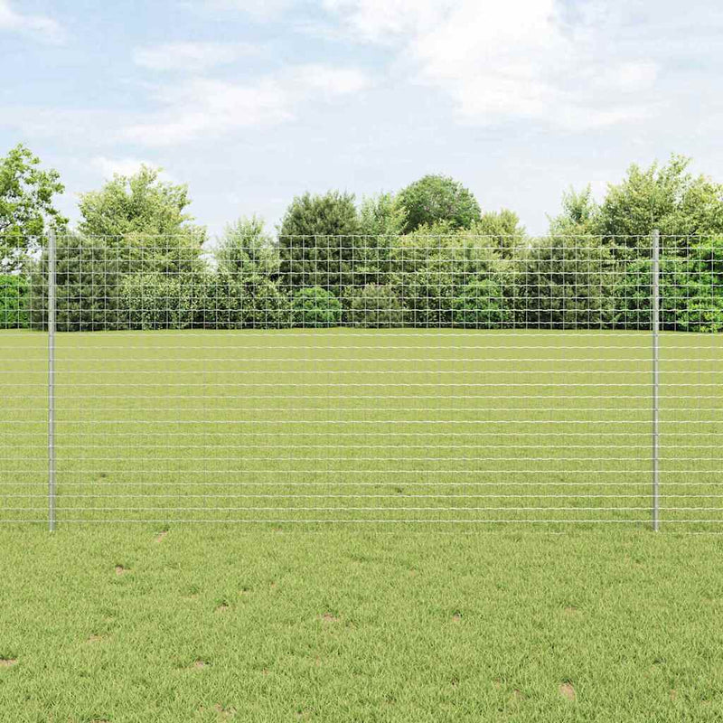 vidaXL Kerítoszlopok 22 pcs Ezüst 120 cm Horganyzott acél