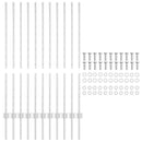 vidaXL Kerítésoszlop 11 pcs Ezüst 120 cm Acél