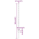 vidaXL Kerítésoszlop 11 pcs Ezüst 120 cm Acél