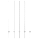 vidaXL Kerítésoszlop 5 pcs Ezüst 140 cm Acél