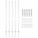 vidaXL Kerítésoszlop 5 pcs Ezüst 140 cm Acél