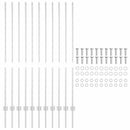 vidaXL Kerítésoszlop 11 pcs Ezüst 140 cm Acél