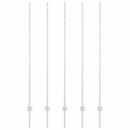 vidaXL Kerítésoszlop 5 pcs Ezüst 150 cm Acél