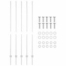 vidaXL Kerítésoszlop 5 pcs Ezüst 150 cm Acél