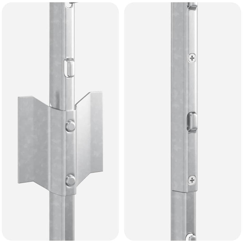 vidaXL Kerítoszlopok 22 pcs Ezüst 150 cm Horganyzott acél