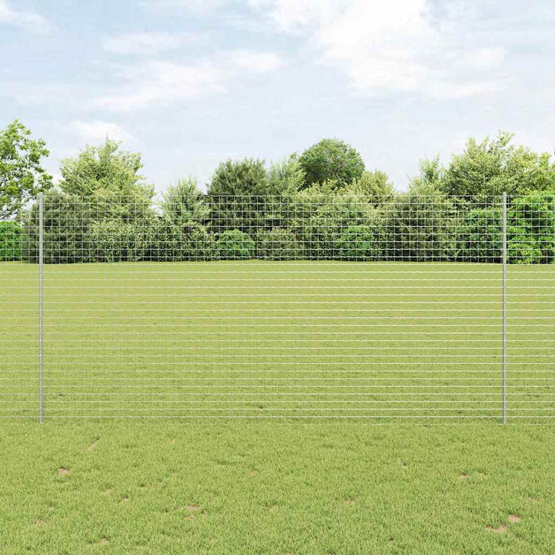 vidaXL Kerítoszlopok 22 pcs Ezüst 150 cm Horganyzott acél