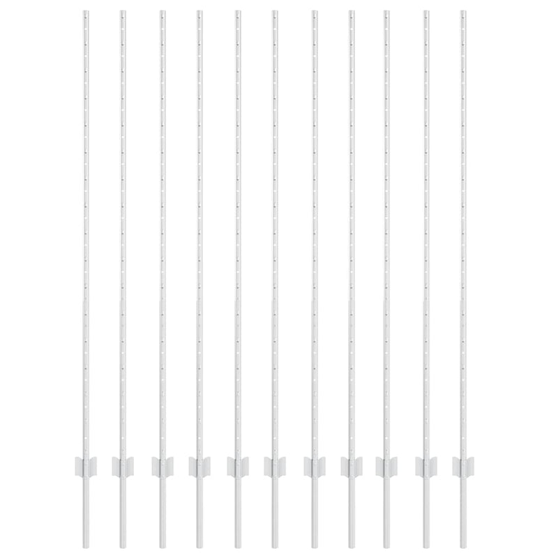vidaXL Kerítoszlopok 22 pcs Ezüst 150 cm Horganyzott acél