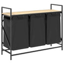 vidaXL sonoma tölgy mosodai kosár 3 rekeszes polccal