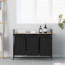 vidaXL sonoma tölgy mosodai kosár 3 rekeszes polccal