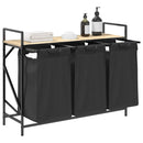 vidaXL sonoma tölgy mosodai kosár 3 rekeszes polccal