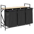 vidaXL sonoma tölgy mosodai kosár 3 rekeszes polccal