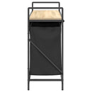 vidaXL sonoma tölgy mosodai kosár 3 rekeszes polccal