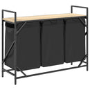 vidaXL sonoma tölgy mosodai kosár 3 rekeszes polccal