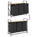 vidaXL sonoma tölgy mosodai kosár 3 rekeszes polccal