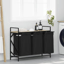 vidaXL sonoma tölgy mosodai kosár 3 rekeszes polccal