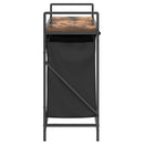 vidaXL füstölt tölgy mosodai kosár 3 rekeszes polccal