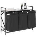 vidaXL szürke sonoma mosodai kosár 3 rekeszes polccal