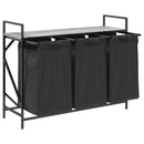 vidaXL szürke sonoma mosodai kosár 3 rekeszes polccal