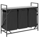 vidaXL szürke sonoma mosodai kosár 3 rekeszes polccal