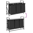 vidaXL szürke sonoma mosodai kosár 3 rekeszes polccal