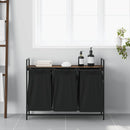 vidaXL barna tölgy mosodai kosár 3 rekeszes polccal