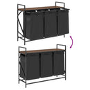 vidaXL barna tölgy mosodai kosár 3 rekeszes polccal