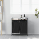 vidaXL sonoma tölgy mosodai kosár 2 rekeszes polccal