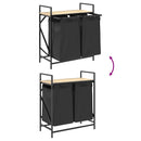 vidaXL sonoma tölgy mosodai kosár 2 rekeszes polccal