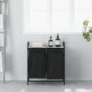 vidaXL szürke sonoma mosodai kosár 2 rekeszes polccal