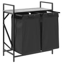 vidaXL szürke sonoma mosodai kosár 2 rekeszes polccal