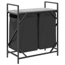 vidaXL szürke sonoma mosodai kosár 2 rekeszes polccal