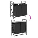 vidaXL szürke sonoma mosodai kosár 2 rekeszes polccal