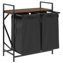 vidaXL barna tölgy mosodai kosár 2 rekeszes polccal