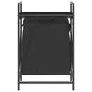 vidaXL fekete tölgyfa mosodai kosár 1 rekeszes polccal