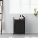 vidaXL füstölt tölgy mosodai kosár 1 rekeszes polccal