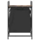 vidaXL füstölt tölgy mosodai kosár 1 rekeszes polccal