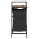 vidaXL füstölt tölgy mosodai kosár 1 rekeszes polccal